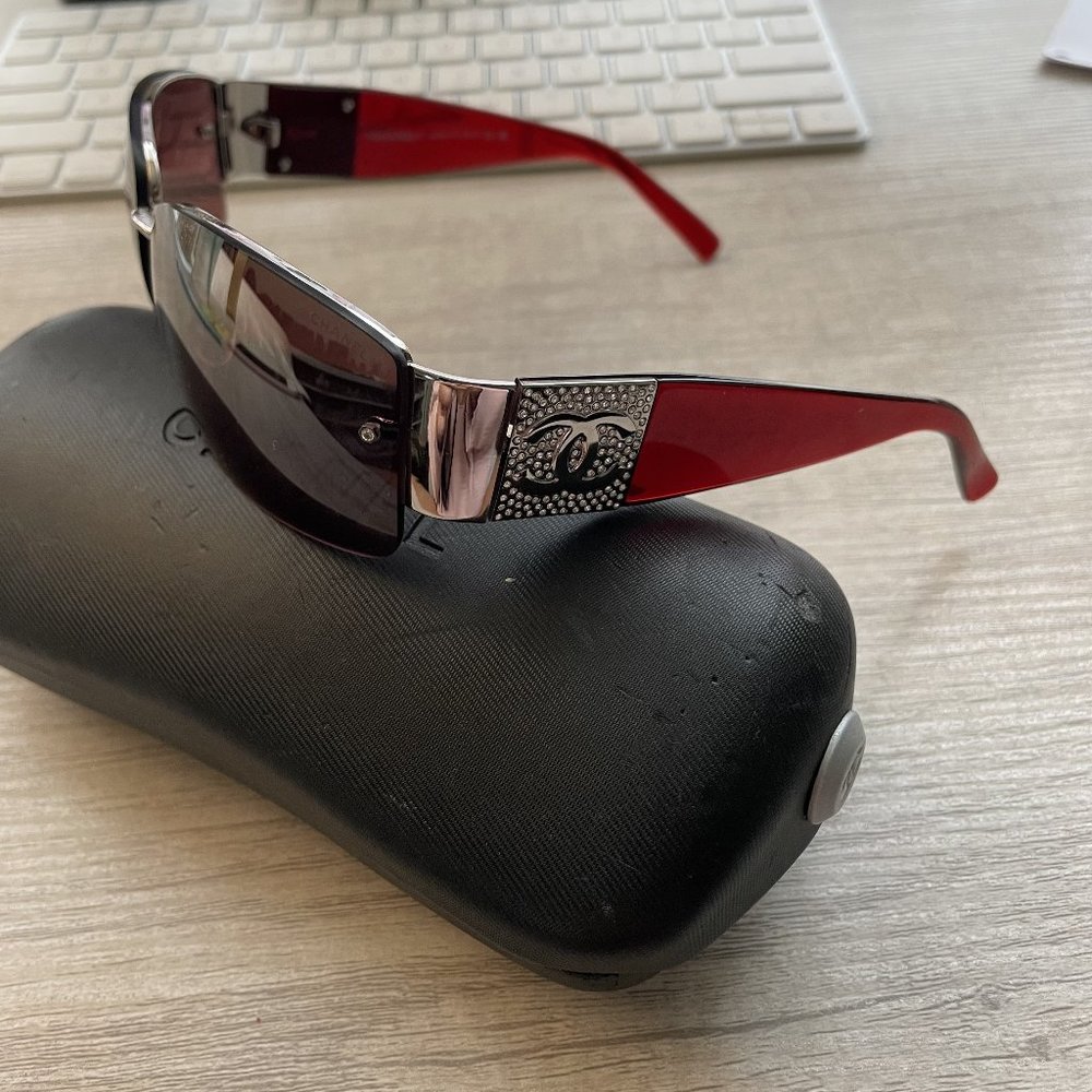 Red Chanel Sunglasses